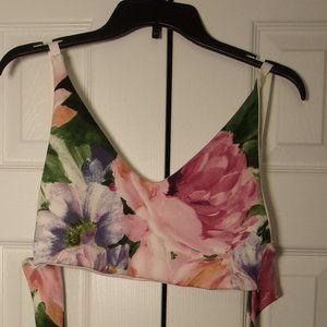 meek women's floral bustier, size L